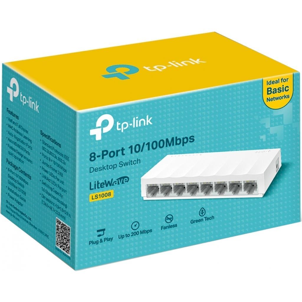 سوییچ شبکه 8 پورت 10/100 تی پی لینک مدل LS-1008 - تصویر 2